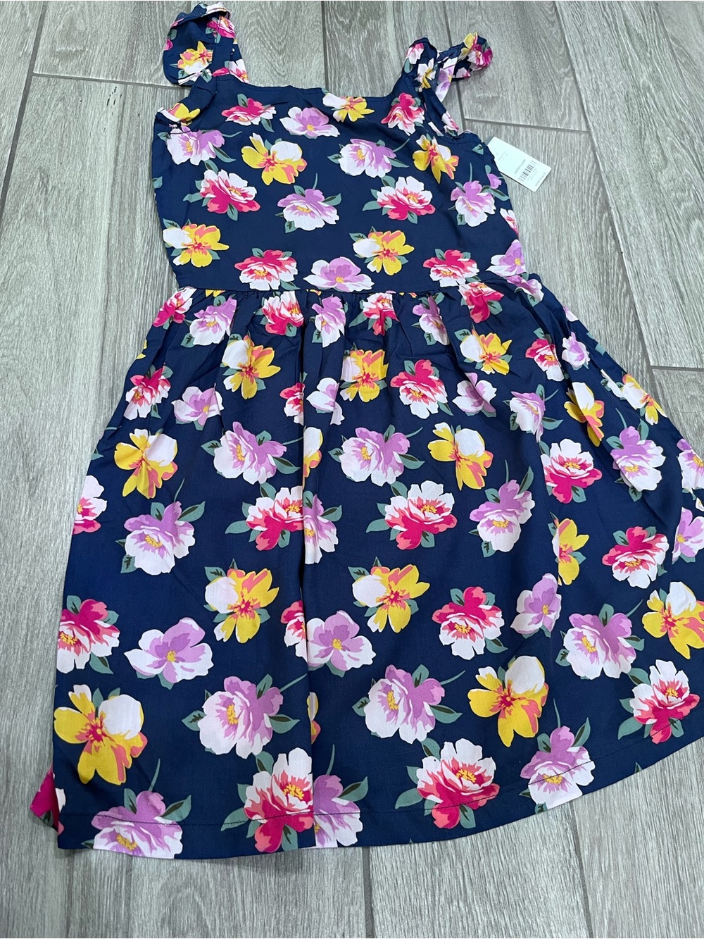 Carter's Navy Floral Sundress with Pink & Yellow Flowers